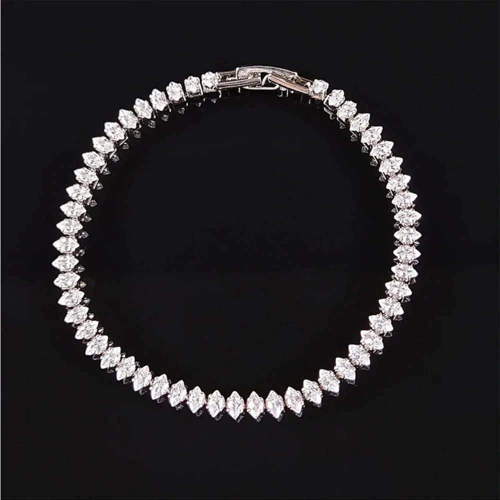 NEW 18cm Marquise Cut Luxury Diamond Bracelet